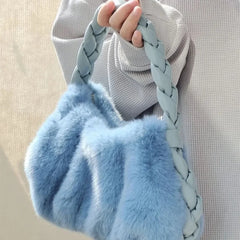 Women's Modern Retro Plush Shoulder Bag