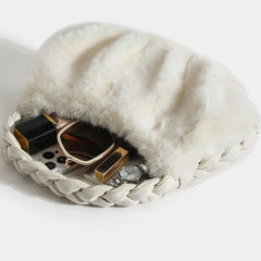 Women's Modern Retro Plush Shoulder Bag