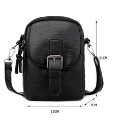Vintage PU Leather Shoulder Bag Women Crossbody Bags Female Casual Small Purse