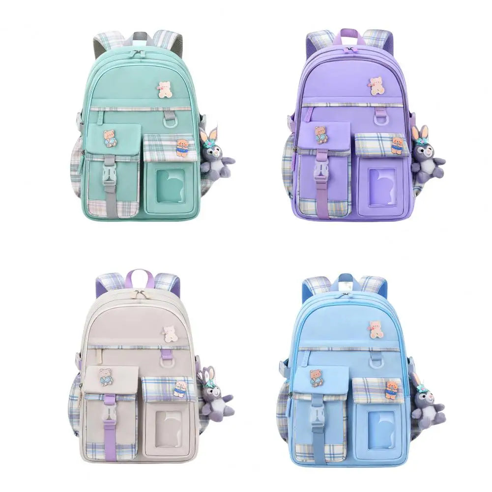 Smooth Zipper Spacious School Bag for Primary Students