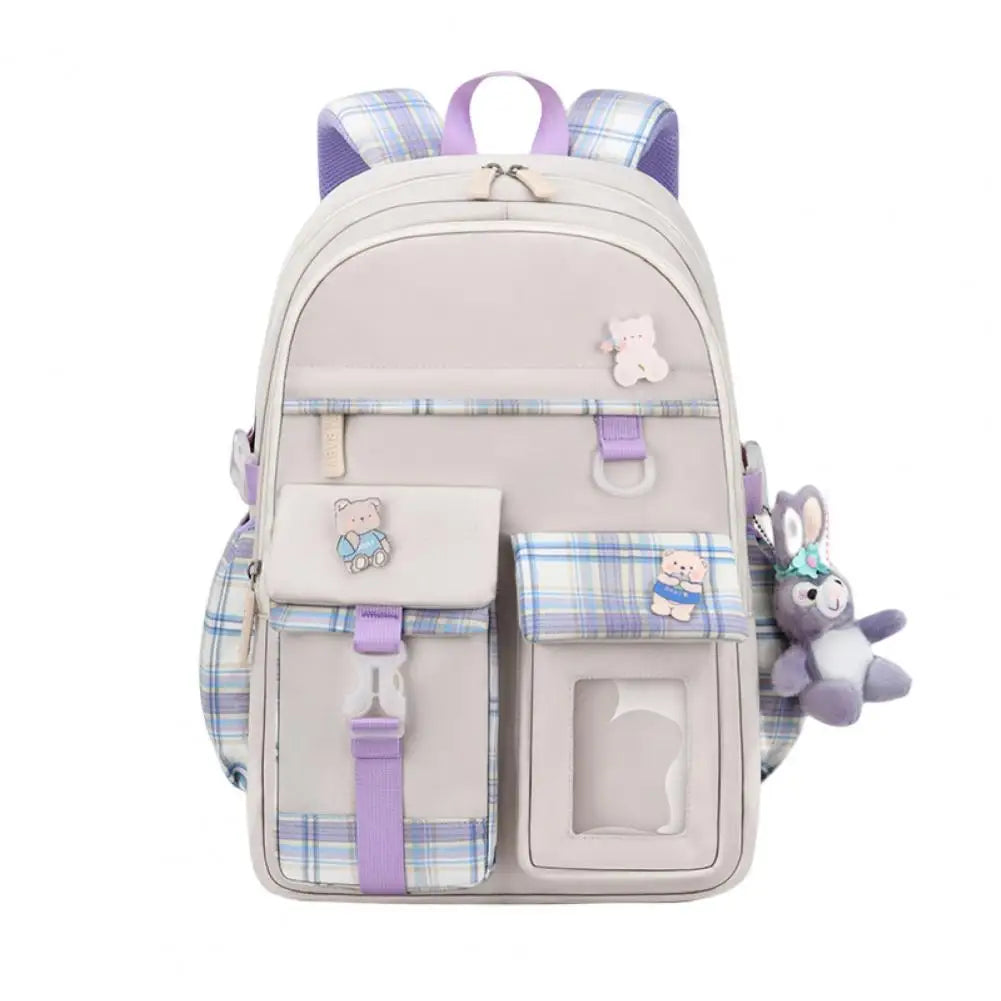 Smooth Zipper Spacious School Bag for Primary Students