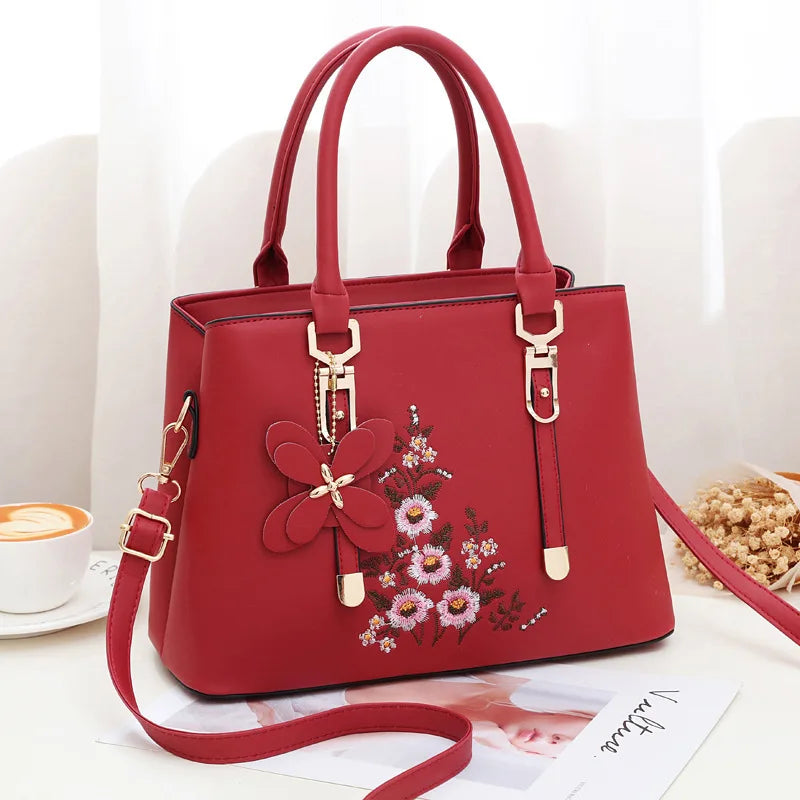 Embroidered One-shoulder Messenger Bag for Women
