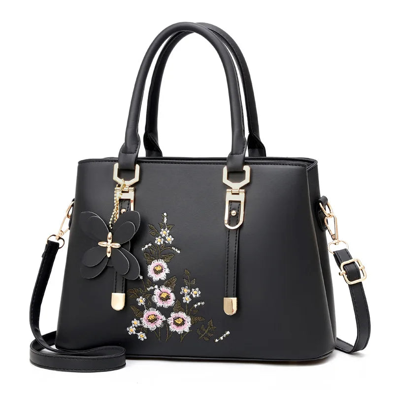 Embroidered One-shoulder Messenger Bag for Women