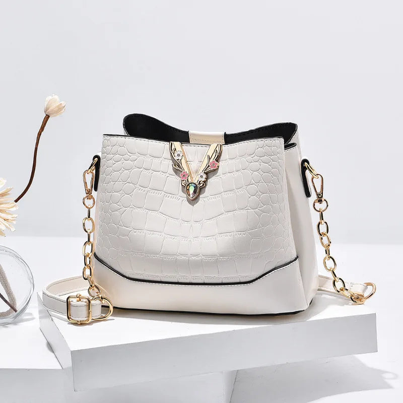 Summer Stone Pattern Handbag Large-capacity One-shoulder Messenger Bag Women