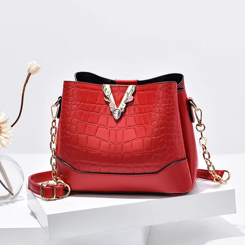 Summer Stone Pattern Handbag Large-capacity One-shoulder Messenger Bag Women