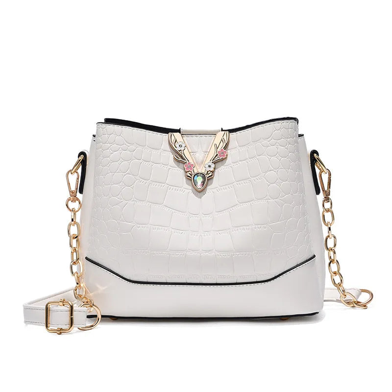 Summer Stone Pattern Handbag Large-capacity One-shoulder Messenger Bag Women