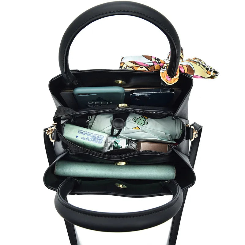 Silk Scarf Large-capacity Handbag All-match Shoulder Bag Women