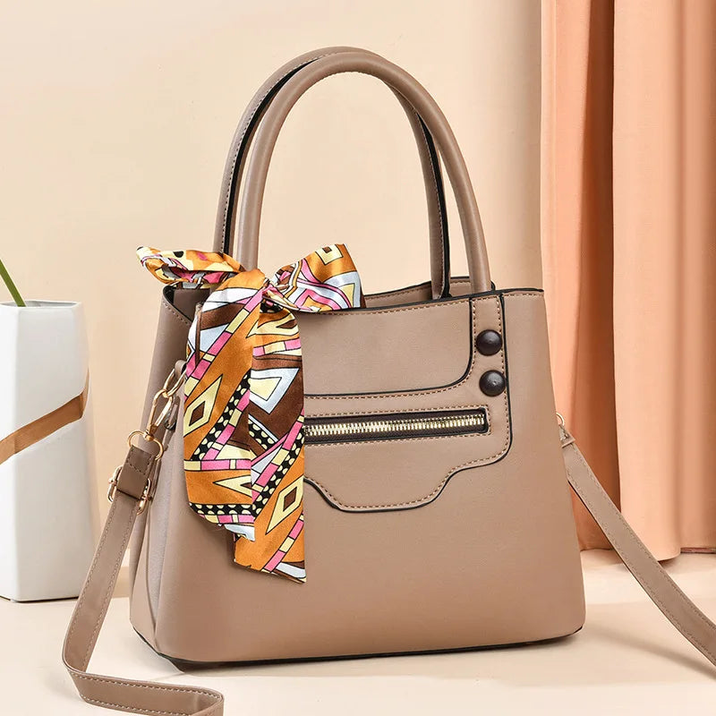 Silk Scarf Large-capacity Handbag All-match Shoulder Bag Women
