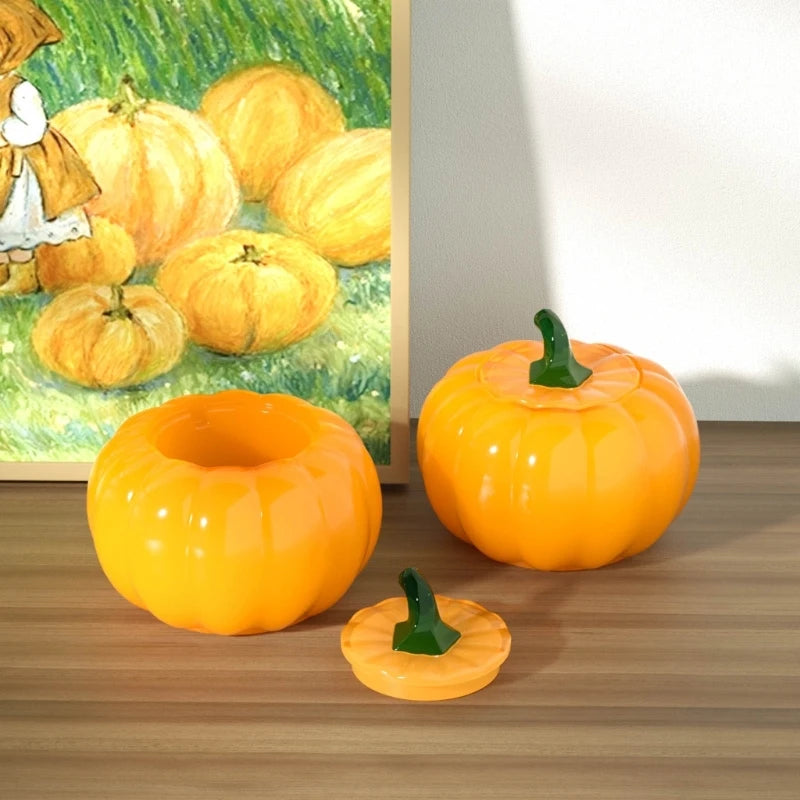 Halloween Pumpkin Jewelry Box Resin Mold with Lid