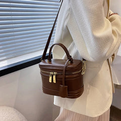 Barrel-shaped Shoulder Bag High Crossbody Square Bag Clutch