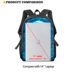 Anime Girl Print School Bags For Girls Women 15 Inch Student Schoolbag