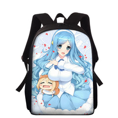 Anime Girl Print School Bags For Girls Women 15 Inch Student Schoolbag