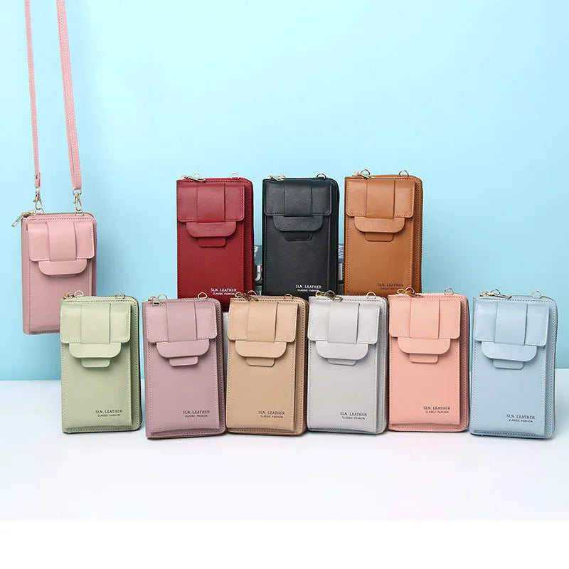 Women's Cellphone Wallet Shoulder Bag Messenger Bag PU Leather Crossbody Purse