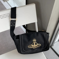 Women Vintage Canvas Shoulder Handbags Female Student Portable Messenger Bag