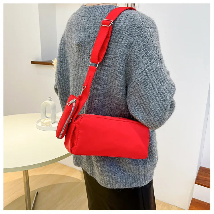 Canvas Women's Shoulder Bag Crossbody Bag Pillow Handbag
