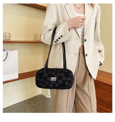 Canvas Women's Shoulder Bag Crossbody Bag Small Square Handbag