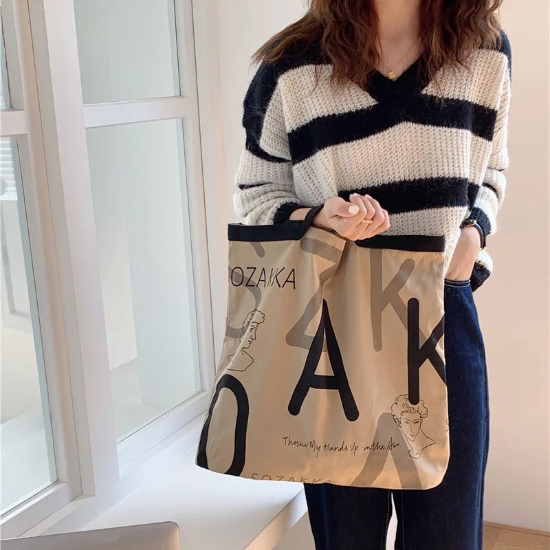 Canvas Women's Shoulder Bag Large Handbag