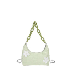 Nylon Flower Crossbody Bag Women's Handbag