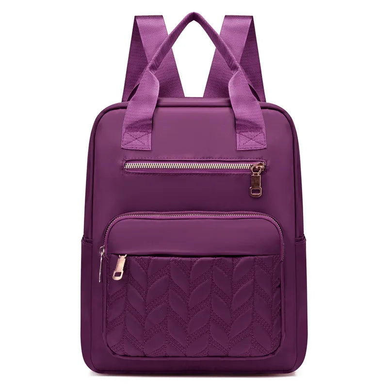Nylon Women's Backpack School Bag Large Capacity Travel Bag