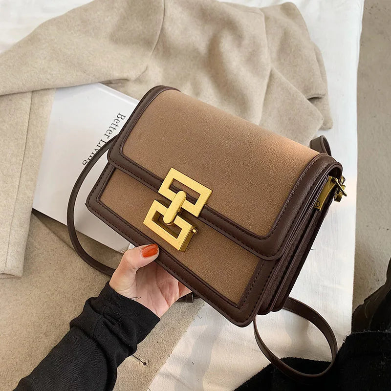 PU Leather Women's Crossbody Bag Retro Messenger Bag