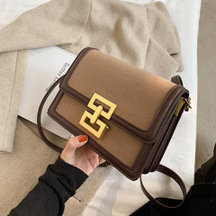 PU Leather Women's Crossbody Bag Retro Messenger Bag