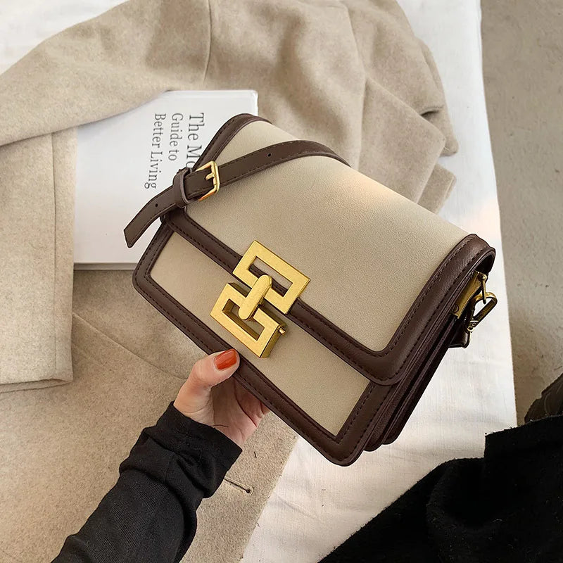 PU Leather Women's Crossbody Bag Retro Messenger Bag