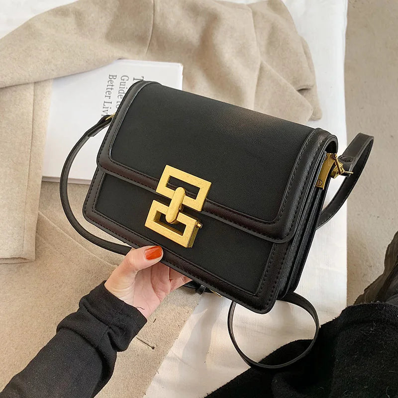 PU Leather Women's Crossbody Bag Retro Messenger Bag