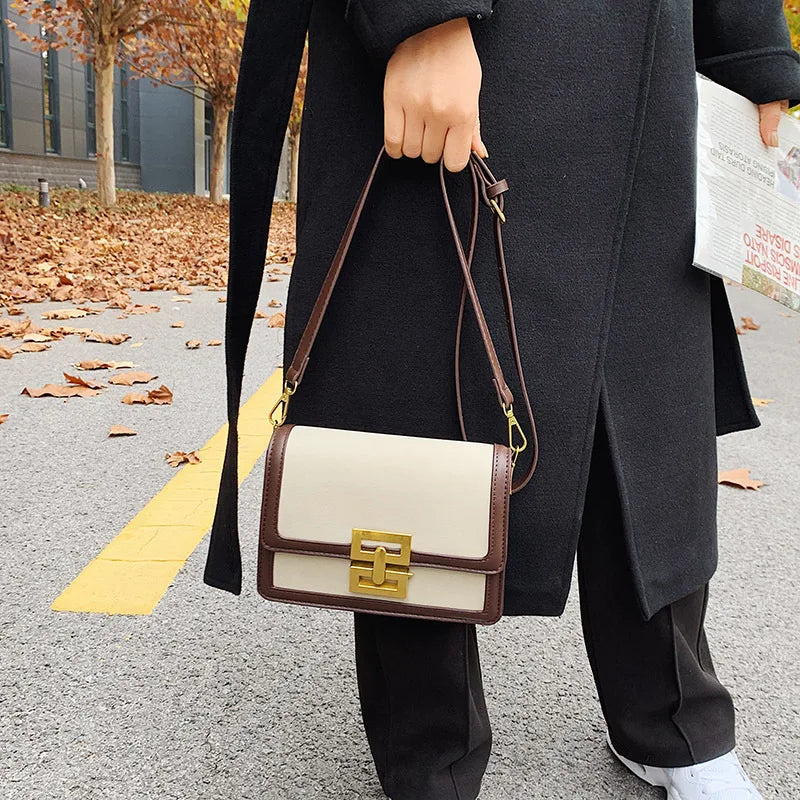 PU Leather Women's Crossbody Bag Retro Messenger Bag