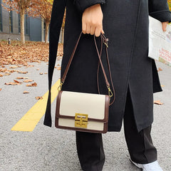 PU Leather Women's Crossbody Bag Retro Messenger Bag