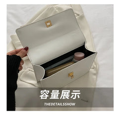 PU Leather Women's Shoulder Bag Lock Crossbody Bag Handbag