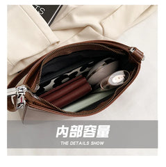 Stylish PU Leather Crossbody Bag with Colorful Strap