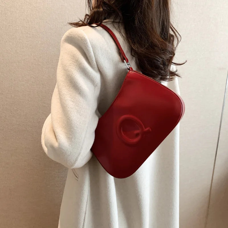 Stylish PU Leather Crossbody Bag with Colorful Strap