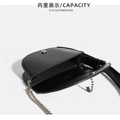 Tassel Crossbody Bag PU Leather Saddle Handbag