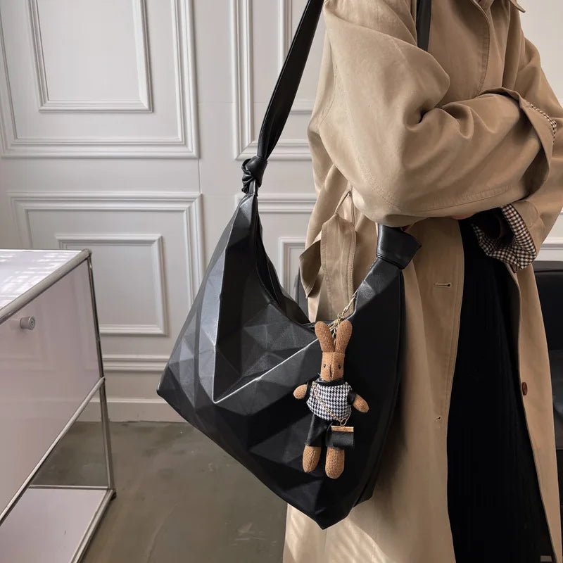 Tassel Handbag Half Moon Crossbody Bag