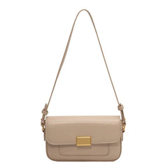 PU Leather Women's Shoulder Bag Retro Lock Crossbody Bag