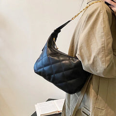 Quilted Chain Crossbody Handbag