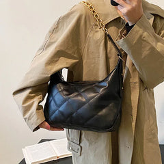 Quilted Chain Crossbody Handbag