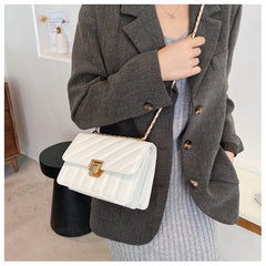 Plaid Quilted Women's Shoulder Bag Chain Handbag