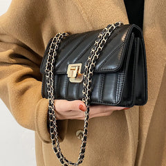 Plaid Quilted Women's Shoulder Bag Chain Handbag