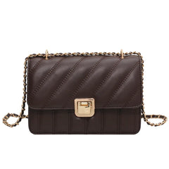 Plaid Quilted Women's Shoulder Bag Chain Handbag