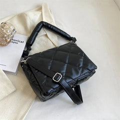 Plaid Quilted Shoulder Bag Crossbody Handbag