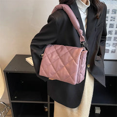 Plaid Quilted Shoulder Bag Crossbody Handbag