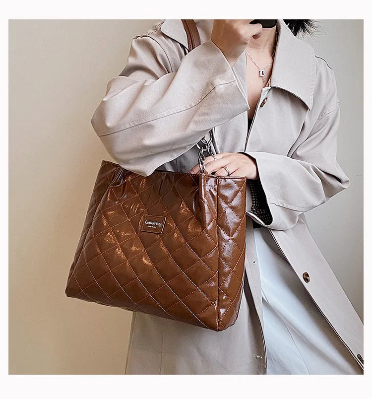 Plaid Quilted Women's Shoulder Bag Crossbody Bag