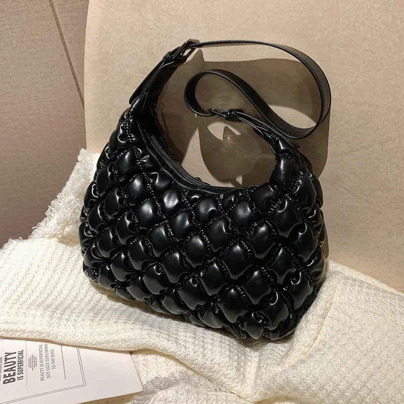 Quilted Padding Shoulder Bag Crossbody Handbag