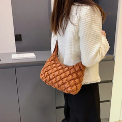 Quilted Padding Shoulder Bag Crossbody Handbag