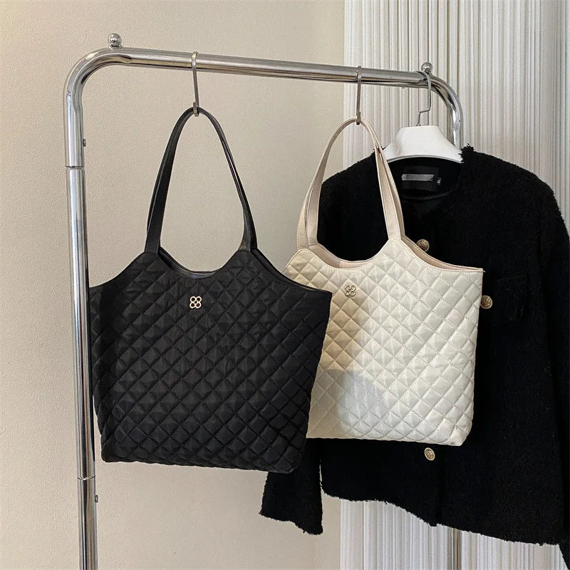 Quilted Padding Women's Shoulder Bag Crossbody Large Flap Handbag