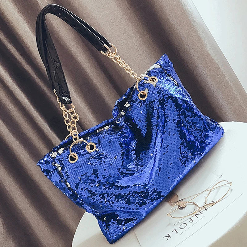 Sequin Bling Handbags - Large Multifunction Big Bag for Casual Shopping