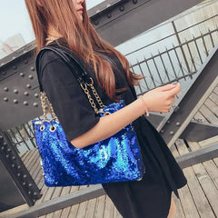 Sequin Bling Handbags - Large Multifunction Big Bag for Casual Shopping