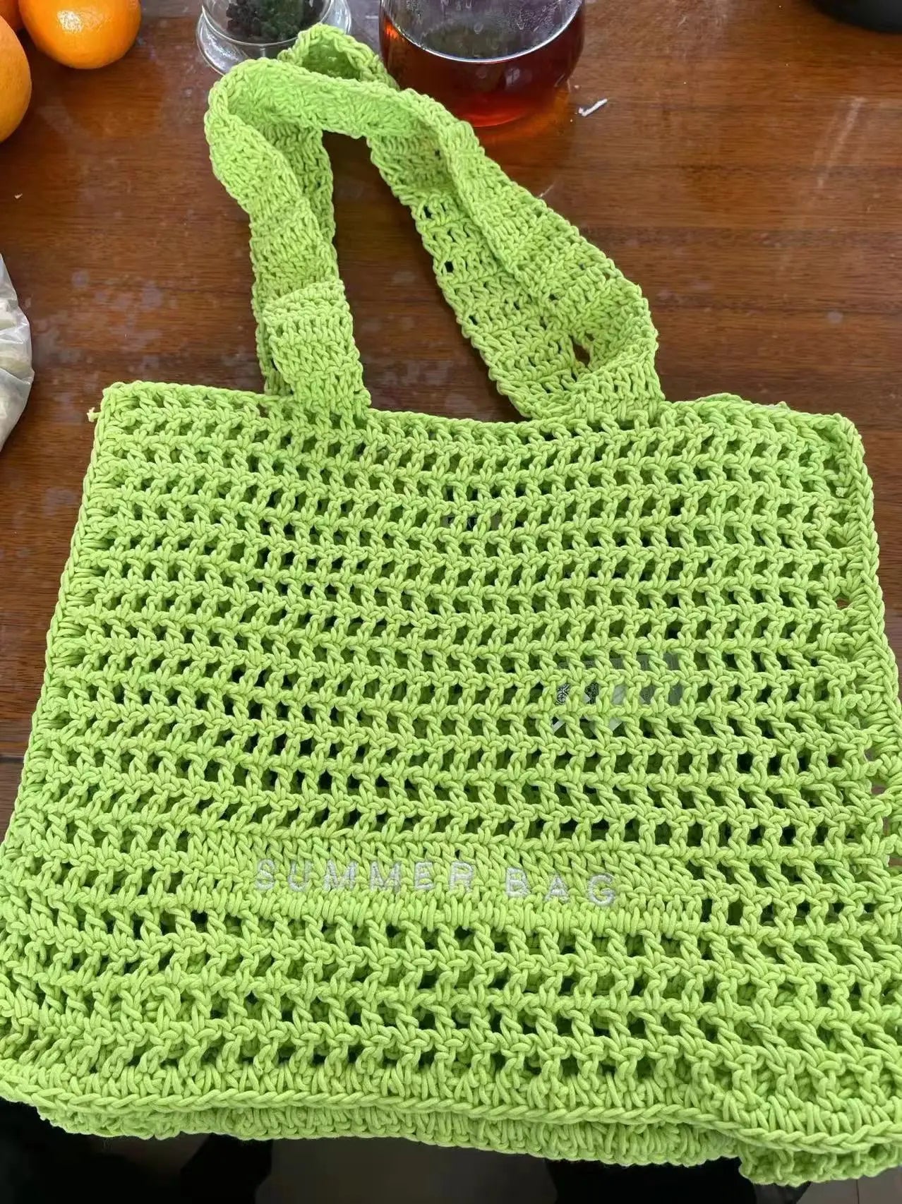 Hollow out Crossbody Bag Knitted Light Tote Handbag