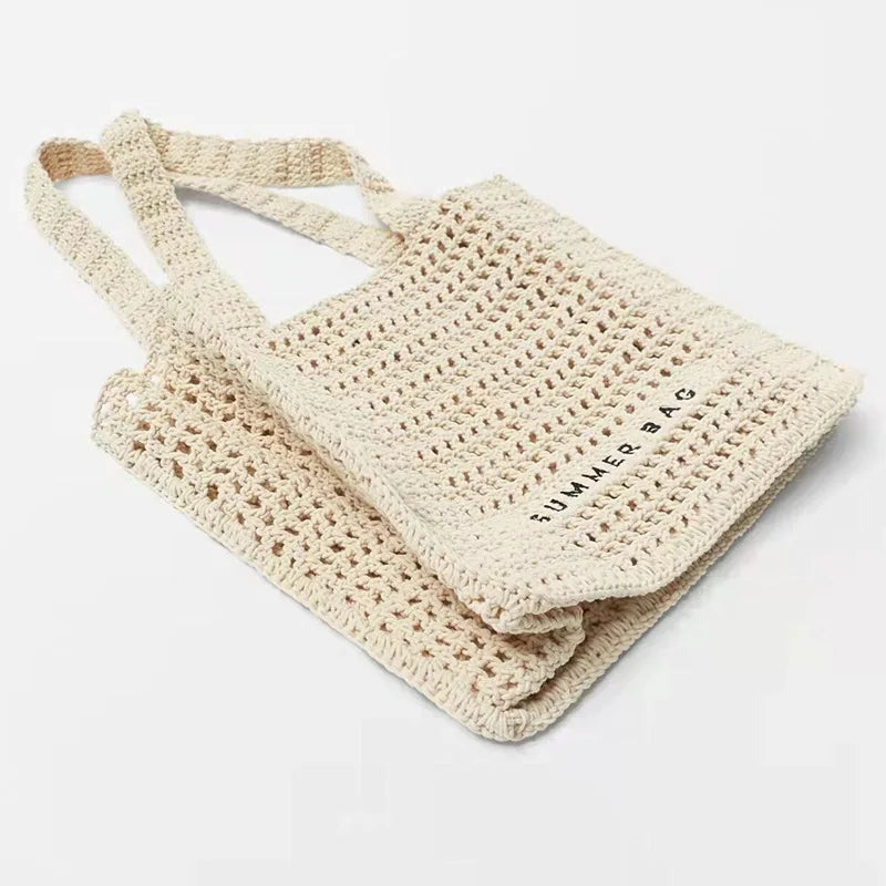 Hollow out Crossbody Bag Knitted Light Tote Handbag